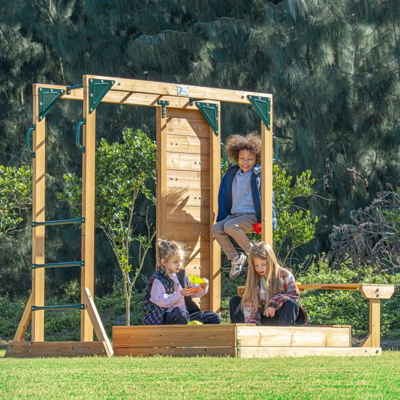 copy of Plac zabaw ogrodowy dla dzieci huśtawka drewniana 3 osobowa Funland I GRINDI - 2