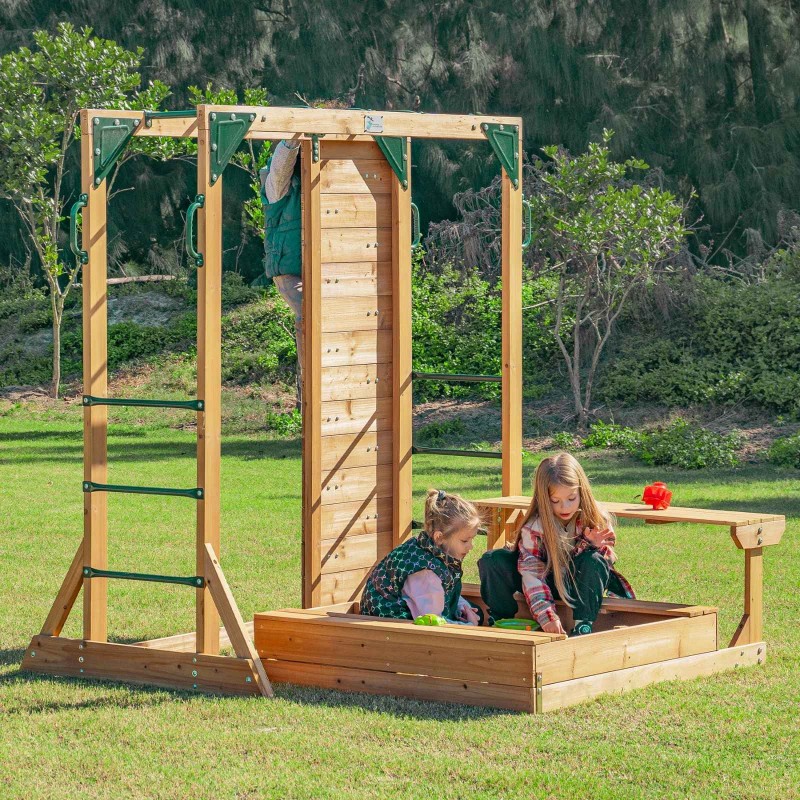 copy of Plac zabaw ogrodowy dla dzieci huśtawka drewniana 3 osobowa Funland I GRINDI - 5