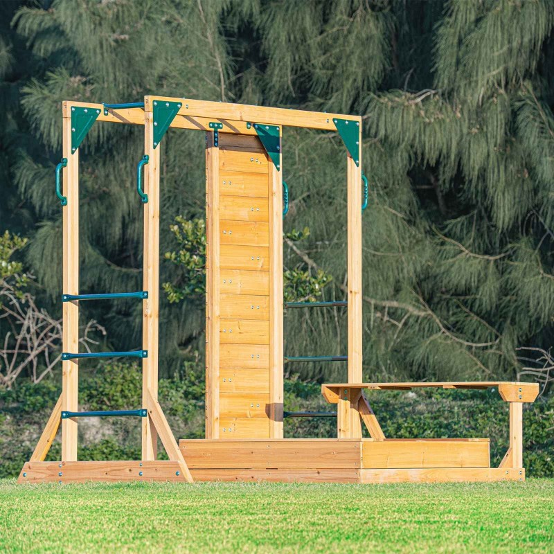 copy of Plac zabaw ogrodowy dla dzieci huśtawka drewniana 3 osobowa Funland I GRINDI - 7