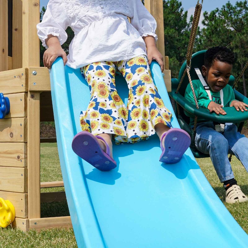 copy of Plac zabaw ogrodowy dla dzieci huśtawka drewniana 3 osobowa Funland I GRINDI - 7