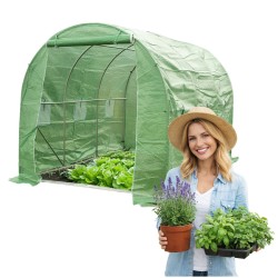 Folientunnel, Gartengewächshaus, Pflanzenhaus - OXALIS I - 3x2m, grün