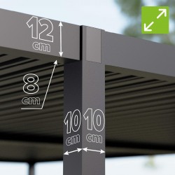 Aluminium-Carport – SAMOS I 500x300x230 anthrazit
