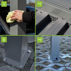 Doppelgaragenüberdachung mit Aluminiumdach – SAMOS II 500x600x230 anthrazit
