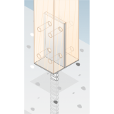 Stützenfuß zum Einlassen - PSW GRUNDLINE - 8
