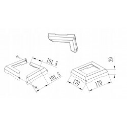 KEA Pergola Beinabdeckung 2er Set - Grau