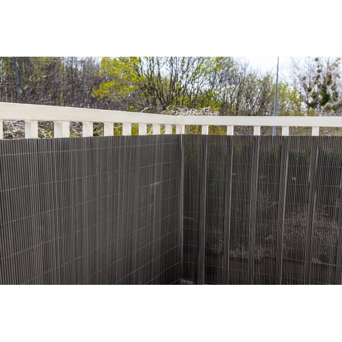 Sichtschutzmatte Sichtschutzzaun Windschutz Anthrazit - PVC 100 cm - GMW Grindi - 6