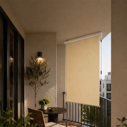 Senkrechtmarkise Außenrollo Sonnenschutzrollo 140x250 - Solano I, Beige