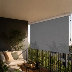 Senkrechtmarkise Außenrollo Sonnenschutzrollo 200x250 - Solano III, hellgrau