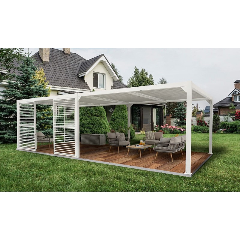 Lamellenwandpaneel für Pergola Kea  - Weiss
