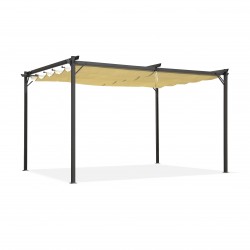 Garten Pergola Pavillon mit einstellbarem Stoffdach - Irda I 2,9x2,9m