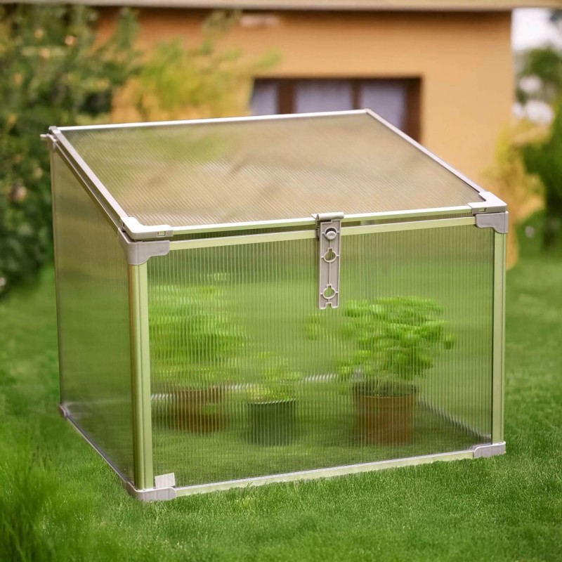 Gewächshaus aus Polycarbonat - 60x51x51 - Einzel