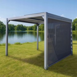 Senkrechtes Rollo für Pergola Kea - grau