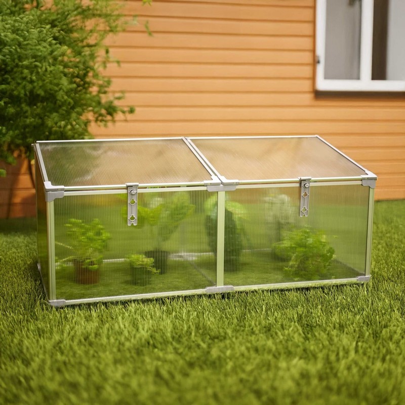 Gewächshaus aus Polycarbonat - 120x51x51 - Doppel