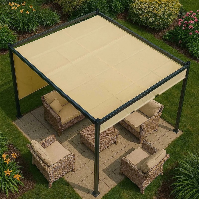 Garten Pergola Pavillon Terrassendach - Naxos 3x3m