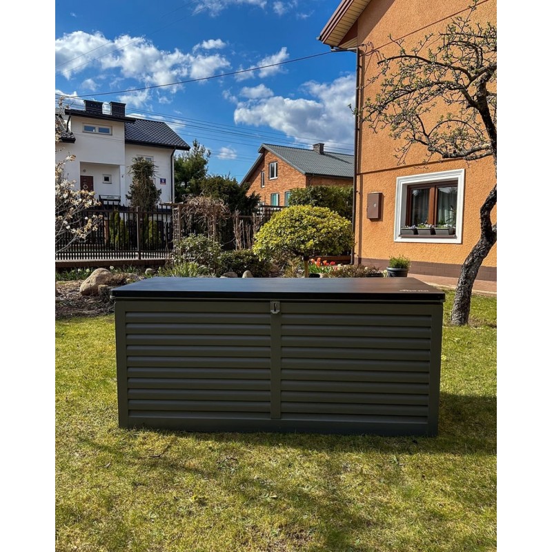 Gartenbox Kissenbox Auflagenbox - Columba 490 Liter - Dunkelgrau
