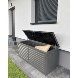 Gartenbox Kissenbox Auflagenbox - Larus 390 Liter - Dunkelgrau