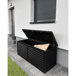 Gartenbox Kissenbox Auflagenbox - Larus 390 Liter - Schwarz