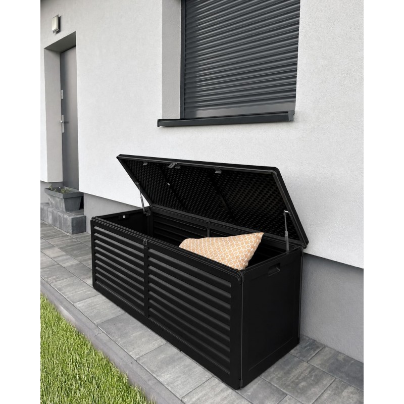 Gartenbox Kissenbox Auflagenbox - Larus 390 Liter - Schwarz