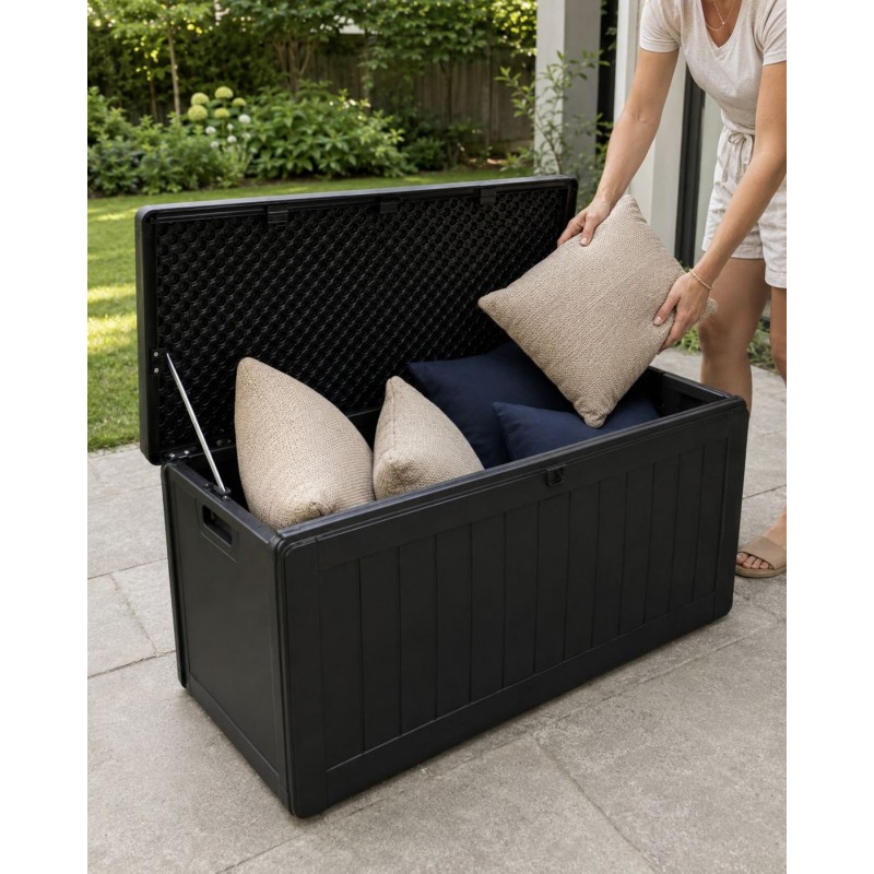 Gartenbox Kissenbox Auflagenbox - Morus 190 liter, schwarz