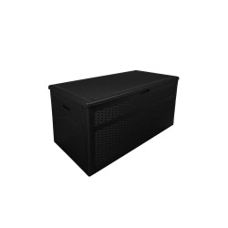 Gartenbox Gartentruhe 570L - schwarz mit Sitzgelegenheit - Rissa I