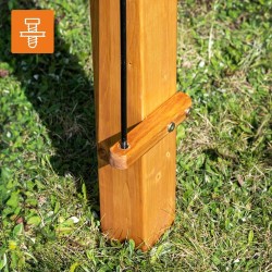 Garten Pergola Pavillon aus Holz mit verstellbares Stoffdach - Moha I - 3,2x3,1m