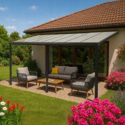 Garten Pergola Pavillon Terrassendach Wandpergola - Nea III 5x3m