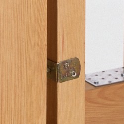 Flechtzaunhalter L-Beschlag kurz Zink galvanisiert gelb - OP