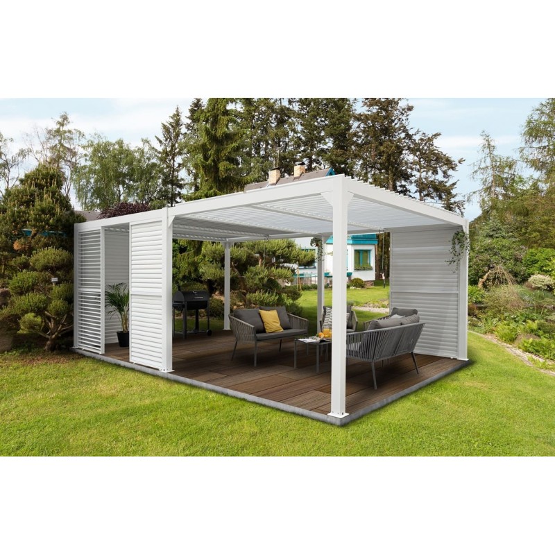 Lamellenwandpaneel für Pergola Kea  - Weiss