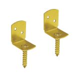 Flechtzaunhalter L-Beschlag kurz Zink galvanisiert gelb - OP DMX - 1