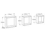 Wand-Regal-Set, Modulfächer, Regalsysteme, Hängeregale - FSS 270/240/210 Velano - 20