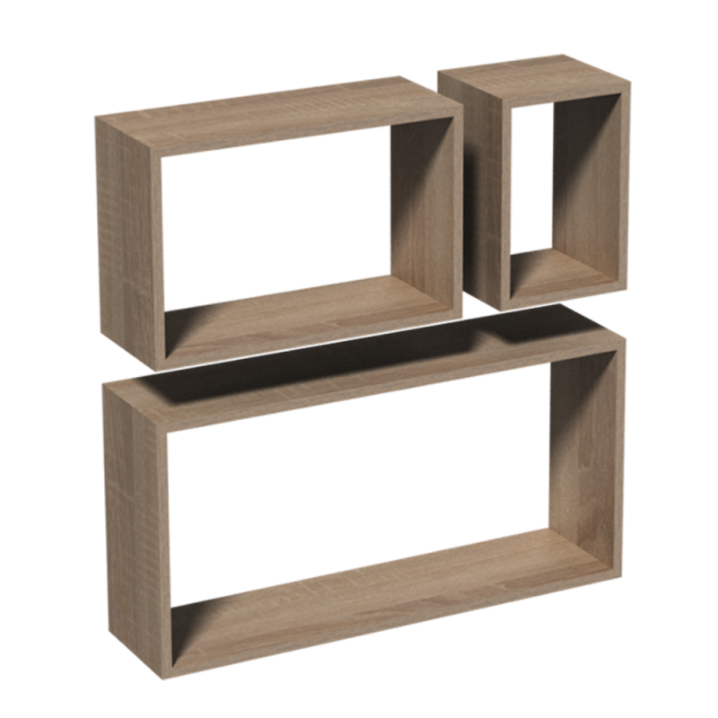 Wand-Regal-Set, Modulfächer, Regalsysteme, Hängeregale - FRS 600/380/170 Velano - 8