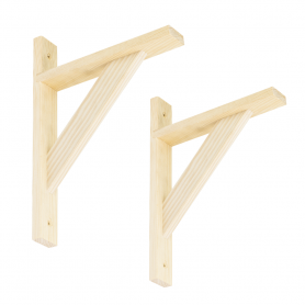 2x Konsole, Regalhalter, Regalkonsole, Wandkonsole - WDW KIEFE Velano - 1