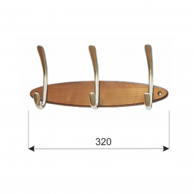 Garderobenleiste, Kleiderhaken,Garderobenhaken, Wandhaken - WUC SILBER Velano - 3