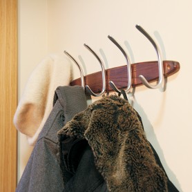 Garderobenleiste, Kleiderhaken,Garderobenhaken, Wandhaken - WUC SILBER Velano - 4