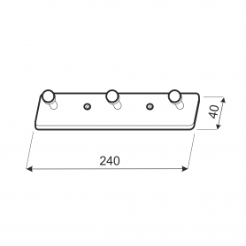 Garderobenleiste, Kleiderhaken,Garderobenhaken, Wandhaken - WUF CHROM Velano - 3