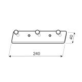 Garderobenleiste, Kleiderhaken,Garderobenhaken, Wandhaken - WUF CHROM Velano - 3