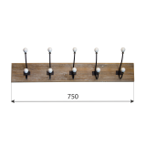 Garderobenleiste, Kleiderhaken,Garderobenhaken, Wandhaken - WUG SCHWARZ Velano - 9