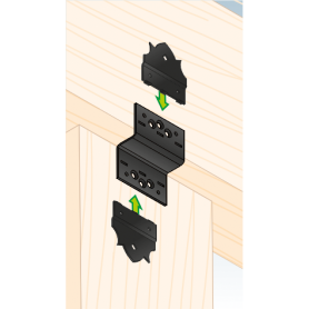 Dekorativ Verbinder Holzverbinder Lochwinkel Winkel mit CE - Z-Typ - SDLZ DMX - 3