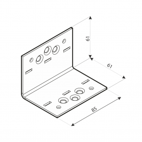 Dekorativ Verbinder Winkelverbinder Holzverbinder Lochwinkel Winkel mit CE - SDKL DMX - 3