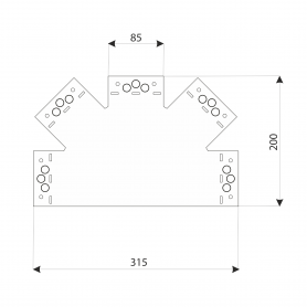Dekorativ Flachverbinder Holzverbinder Lochwinkel Winkel mit CE - SDLPC DMX - 4