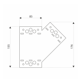 Dekorativ Verbinder Flachverbinder Holzverbinder Lochwinkel Winkel mit CE - SDLPE DMX - 3