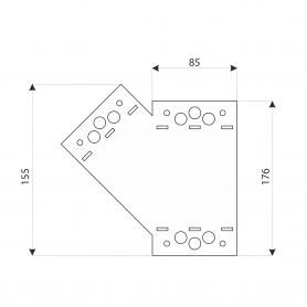Dekorativ Verbinder Flachverbinder Holzverbinder Lochwinkel Winkel mit CE - SDLPF DMX - 3