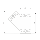 Dekorativ Verbinder Flachverbinder Holzverbinder Lochwinkel Winkel mit CE - SDLPF DMX - 3