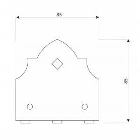 Dekorativ Verbinder Holzverbinder Lochwinkel Winkel mit CE - SDD DMX - 4