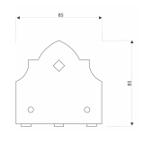Dekorativ Verbinder Holzverbinder Lochwinkel Winkel mit CE - SDD DMX - 4