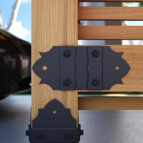 Dekorativ Zierelement Holzverbinder Lochwinkel Winkel mit CE - SDD DMX - 3