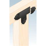 Dekorativ Zierelement Holzverbinder Lochwinkel Winkel mit CE - SDD DMX - 4