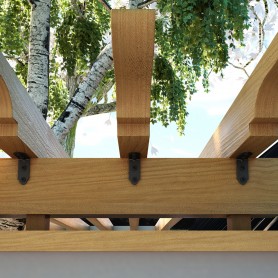 Dekorativ Verbinder Balkenwinkel Holzverbinder Lochwinkel Winkel mit CE - SDSKW DMX - 4