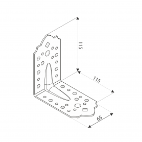 Dekorativ Verbinder Schwerlast-Winkelverbinder mit Sicke mit CE - SDSKP DMX - 3