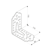 Dekorativ Verbinder Schwerlast-Winkelverbinder mit Sicke mit CE - SDSKP DMX - 3